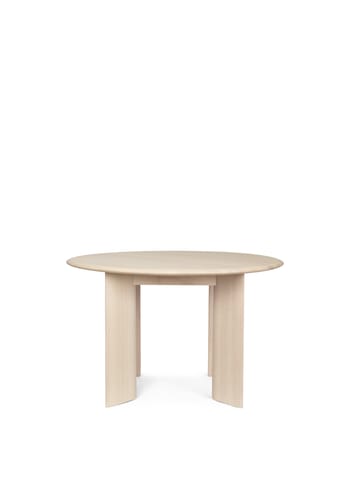 Ferm Living - - Bevel Table - Round - Bevel Table - Round Ø117 - White Oiled Beech