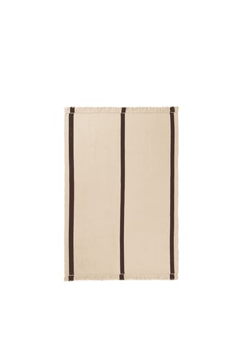 Ferm Living - - Calm Kelim Rug - - 140 x 200 - Off-white/Coffee