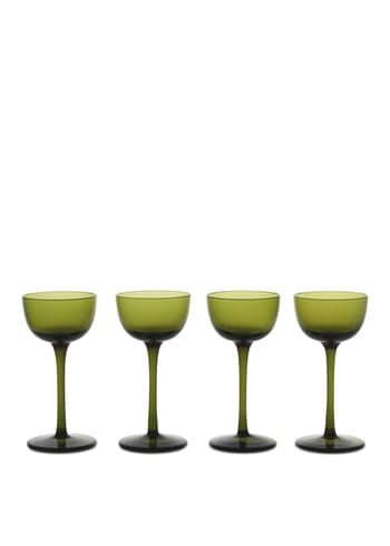 Ferm Living - - Host Liqueur Glasses - Host Liqueur Glasses - Set of 4 - Moss Green