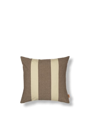 Ferm Living - - Strand Outdoor Cushion Cover - - Carob Brown/Parchme