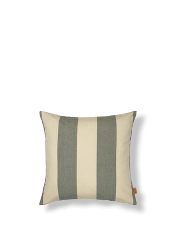 Ferm Living - - Strand Outdoor Cushion Cover - - Dark Lichen/Parchme