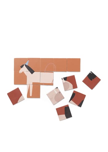 Ferm Living - - Two-sided Puzzle - Two-Sided Puzzle – Walrus/Horse - Multi