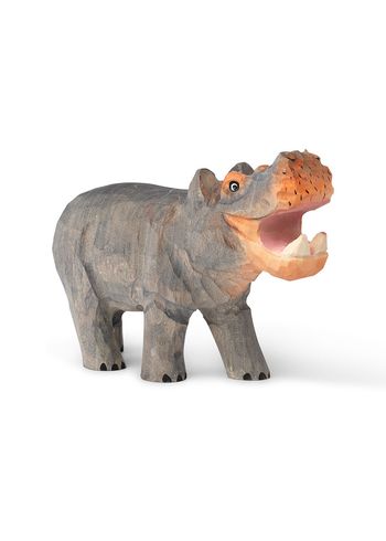 Ferm Living - Figura - Animal Hand-Carved - Hippo