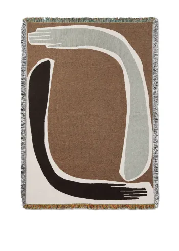 Ferm Living - Lahjapakkaus - Pose Tapestry Blanket - Coffee - Coffee