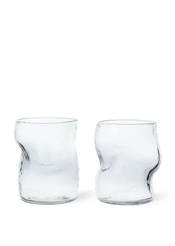 Ferm Living - Sklo - Dimple Glasses - Set Of 2 - Set of 2 - Clear