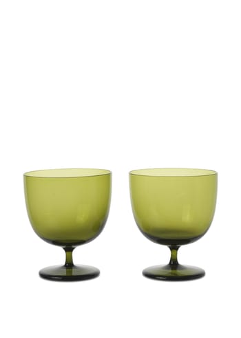 Ferm Living - Vidro - Host Water Glasses - Host Water Glasses - Set of 2 - Moss Green