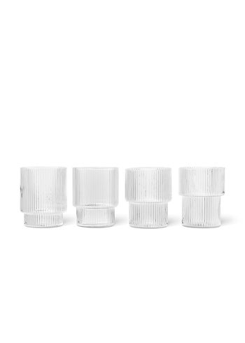 Ferm Living - Glas - Ripple Glass (Set of 4) - Clear