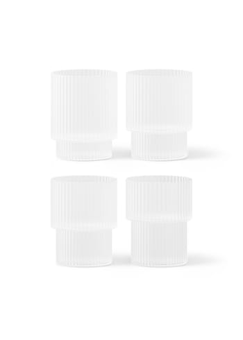 Ferm Living - Glas - Ripple Glass (Set of 4) - Frosted