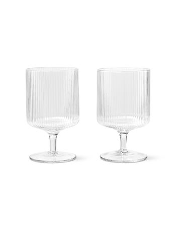 Ferm Living - Verre - Ripple Wine Glass (Set of 2) - Clear