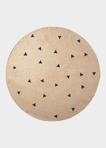 Ferm Living - Matto - Jute Carpet - Black Triangles