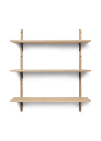 Ferm Living - Shelf - Sector Shelf - Oak/Black Brass - T/W