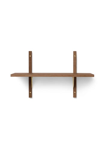 Ferm Living - Plank - Sector Shelf - Smoked Oak/Brass - S/N