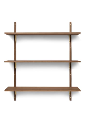 Ferm Living - Shelf - Sector Shelf - Smoked Oak/Brass- T/W