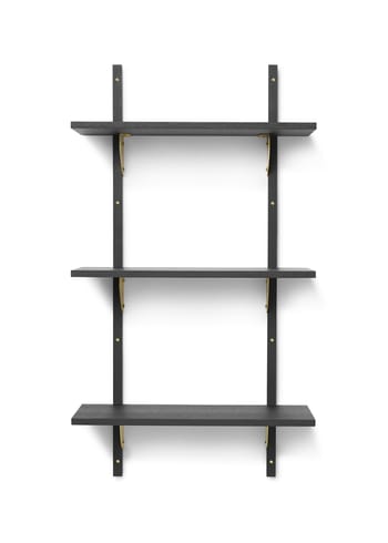 Ferm Living - Plank - Sector Shelf - Black Ash/Brass - T/N