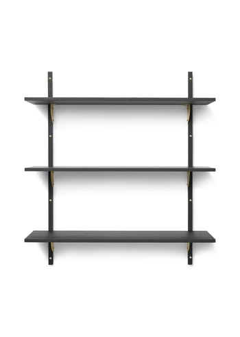 Ferm Living - Plank - Sector Shelf - Black Ash/Brass - T/W