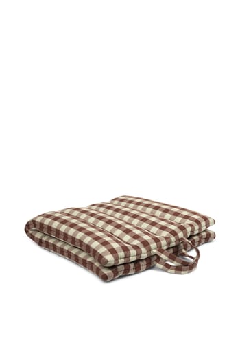 Ferm Living - Cushion - Bothy Check Folding Mat - Cinnamon/Green