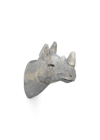 Ferm Living - Haken - Animal Hand-Carved Hook - Rhino