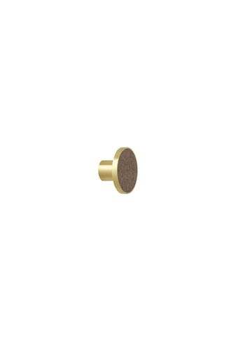 Ferm Living - Grucce - Brass Hooks - Brass/Brown Marble Large