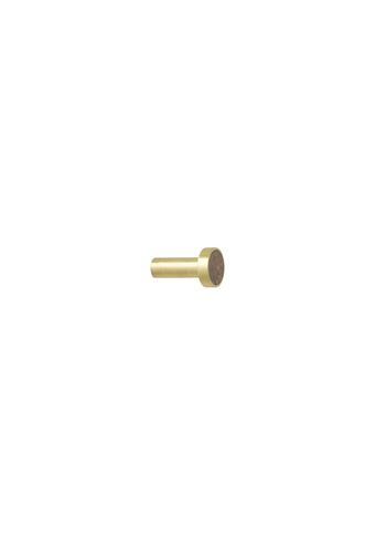Ferm Living - Ripustimet - Brass Hooks - Brass/Brown Marble Small