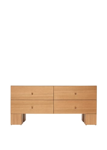 Ferm Living - Kommode - Kuben Drawers - 2x2 Natural Oak Veneer