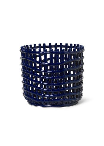 Ferm Living - Kosz - Ceramic Basket - Large - Blue
