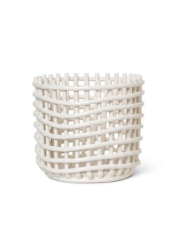 Ferm Living - Kurv - Ceramic Basket - Large - Off White