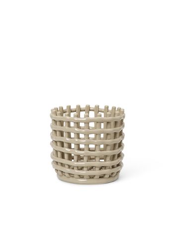 Ferm Living - Korg - Ceramic Basket - Small - Cashmere