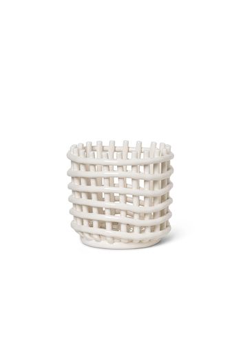 Ferm Living - Kurv - Ceramic Basket - Small - Off White