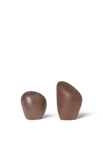 Ferm Living - Mühle - Cairn Salt And Pepper Shakers - Dark brown