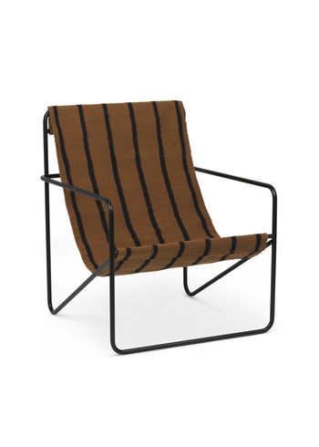 Ferm Living - Lounge stoel - Desert Chair - Stripe / Black