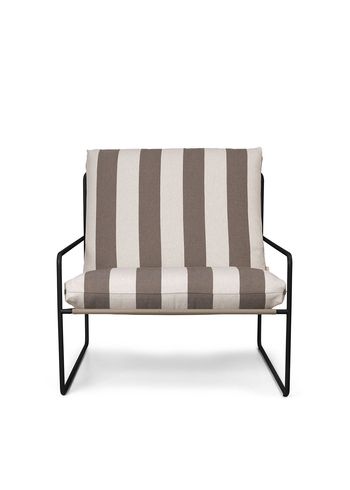 Ferm Living - Lounge stoel - Desert 1-seater - Stripe - Black/Chocolate