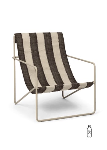 Ferm Living - Lounge stoel - Desert Chair - Cashmere/Off-white/Chocolate