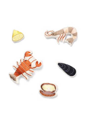Ferm Living - Leksaker - Embroidered Seafood - Seafood