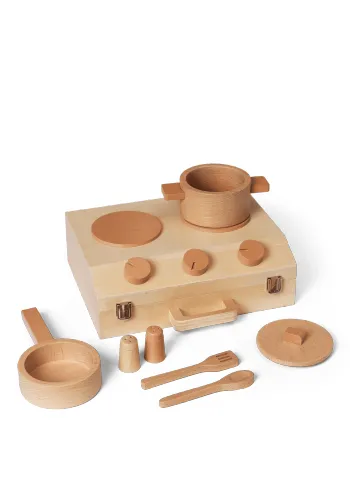 Ferm Living - Spielzeug - Toro Suitcase Kitchen - Natural