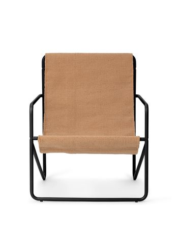 Ferm Living - Lounge-tuoli - Desert Kids Chair - Black/Sand
