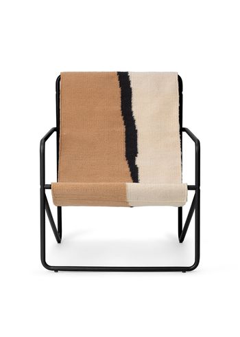 Ferm Living - Lounge-tuoli - Desert Kids Chair - Black/Soil