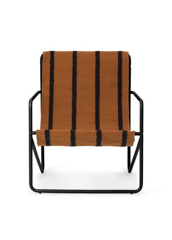 Ferm Living - Lounge-tuoli - Desert Kids Chair - Black/Stripe