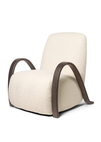 Ferm Living - Loungesessel - Buur Lounge Chair - Buur Lounge Chair Nordic Bouclé - Off-white