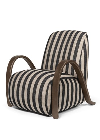 Ferm Living - Loungestol - Buur Lounge Chair - Dark Stained/Sand Bl