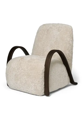 Ferm Living - Křeslo do obývacího pokoje - Buur Lounge Chair - Sheep Skin - Moonlight