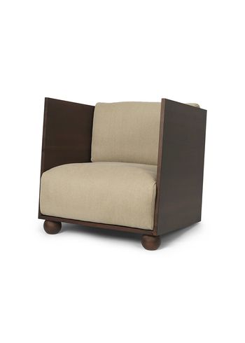 Ferm Living - Lounge stoel - Rum Lounge Chair - Rich Velvet / Darl Stained Pinewood