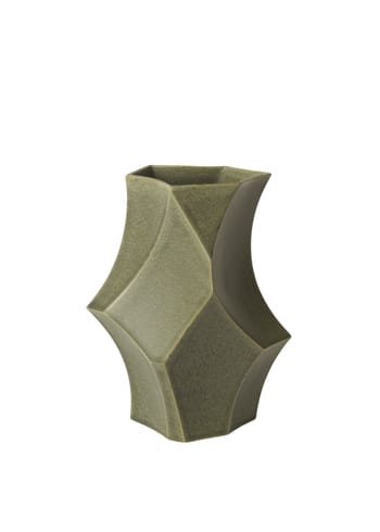 Ferm Living - Płytka na świecę - Cueva Vase - H26 - Dark Sage