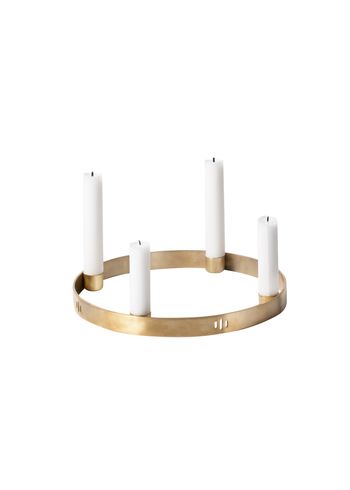 Ferm Living - Lysestage - Candle Holder Circle - Small - Brass