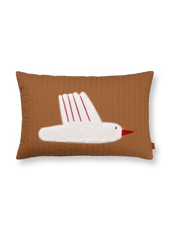 Ferm Living - Pude - Bird Quilted Cushion Rectangular - Sugar Kelp