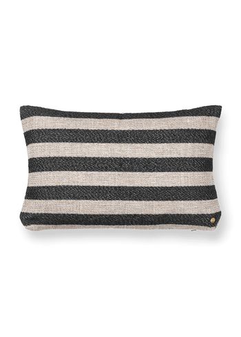 Ferm Living - Poduszka - Clean Cushion - Louisiana - Sand/Black