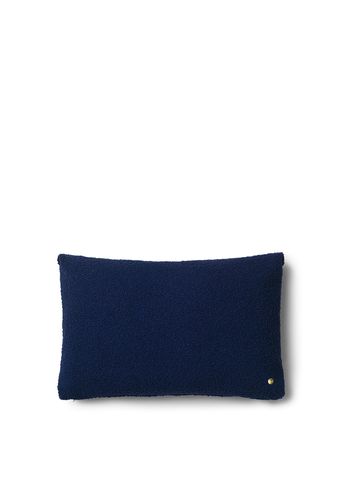 Ferm Living - Pude - Clean Cushion - Wool Boucle - Dark Blue