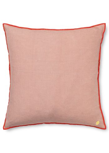 Ferm Living - Pude - Contrast Linen Cushion - Dusty Rose