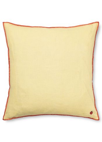Ferm Living - Kudde - Contrast Linen Cushion - Lemon