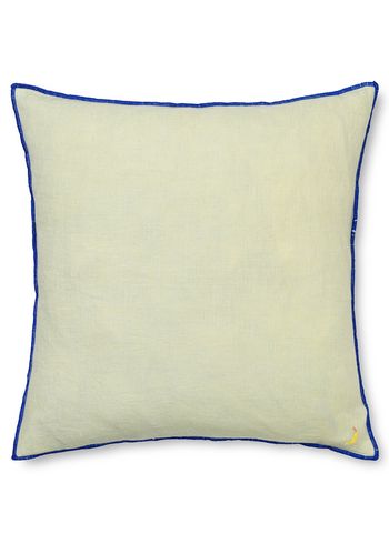 Ferm Living - Kussen - Contrast Linen Cushion - Mint