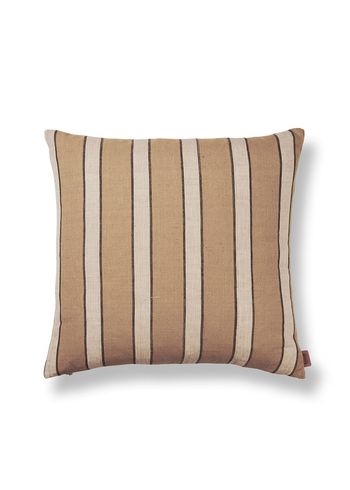 Ferm Living - Poduszka - Brown Cotton Cushion - Lines